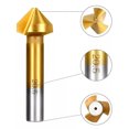 thumbnail image 5 of Countersink Drill Bit Set for Various Materials, High-Speed Steel, Quick Chamfering, Gold Color, 5 of 9