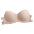 thumbnail image 3 of VBTAPA Strapless Bras for Women Seamless Wireless Bandeau Bra Invisible Tube Tops Comfortable Padded Bralette Beige Free Size, 3 of 6