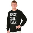 thumbnail image 5 of Best Son Ever Relatives Family Men's Long Sleeve Tee T Shirt Brisco Brands S, 5 of 6