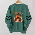 thumbnail image 5 of ZGRBOU Sweatshirts for Women Cute Ghost Reading Books Print Shirts Fall Crew Neck Long Sleeve Pullover Tops 2026, 5 of 6