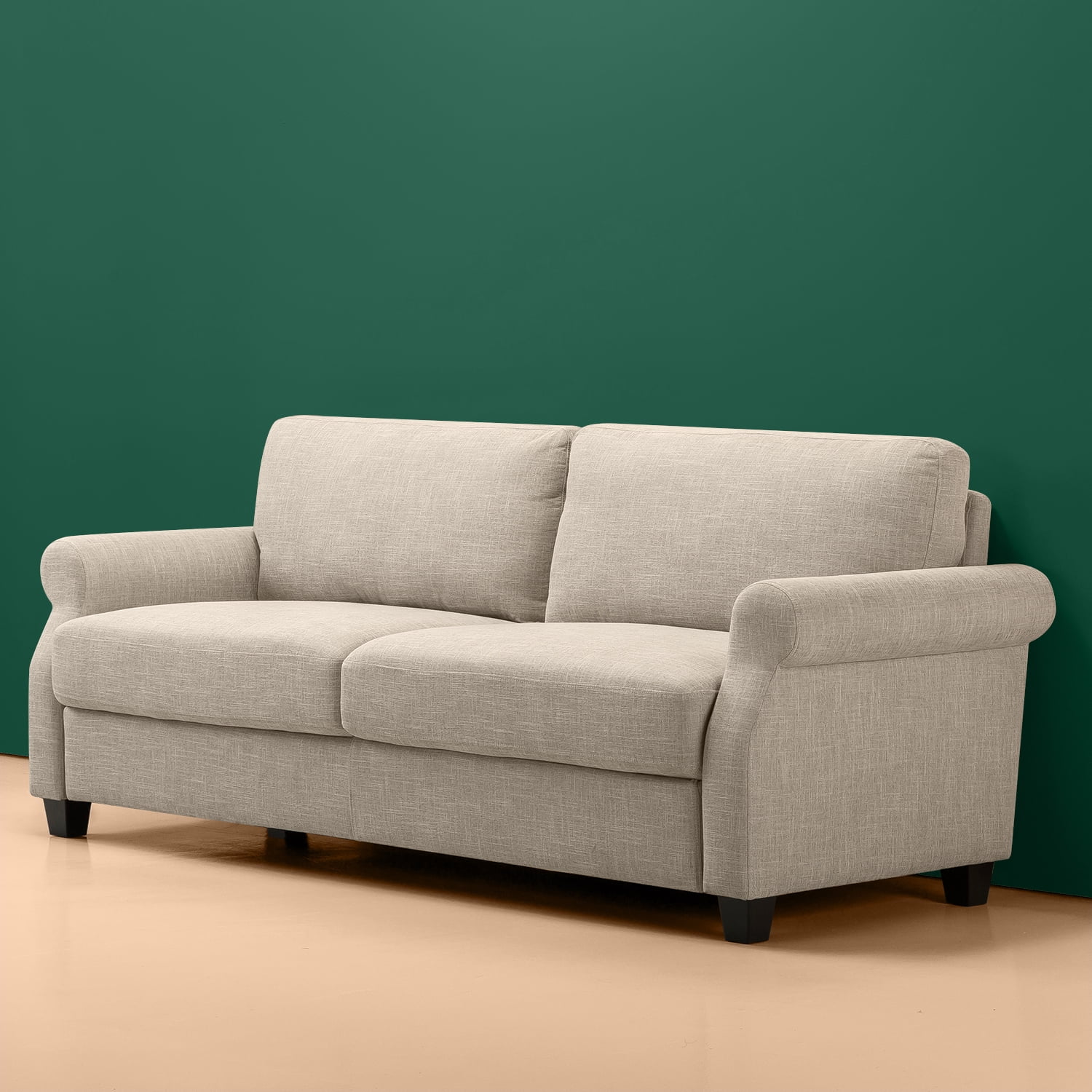Woven Paths  77" Josh Sofa Couch, Beige Fabric