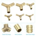 thumbnail image 3 of Uxcell Conector de Manguera de Latón de 1/4", Accesorios de Unión en Forma de Y, Conectores Metálicos, 4 Pcs, 3 of 6