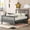 Grey, variant on Bellemave Twin Size Bed Frame, Wood Platform Bed with Headboard and Footboard for Teens Adults (White)