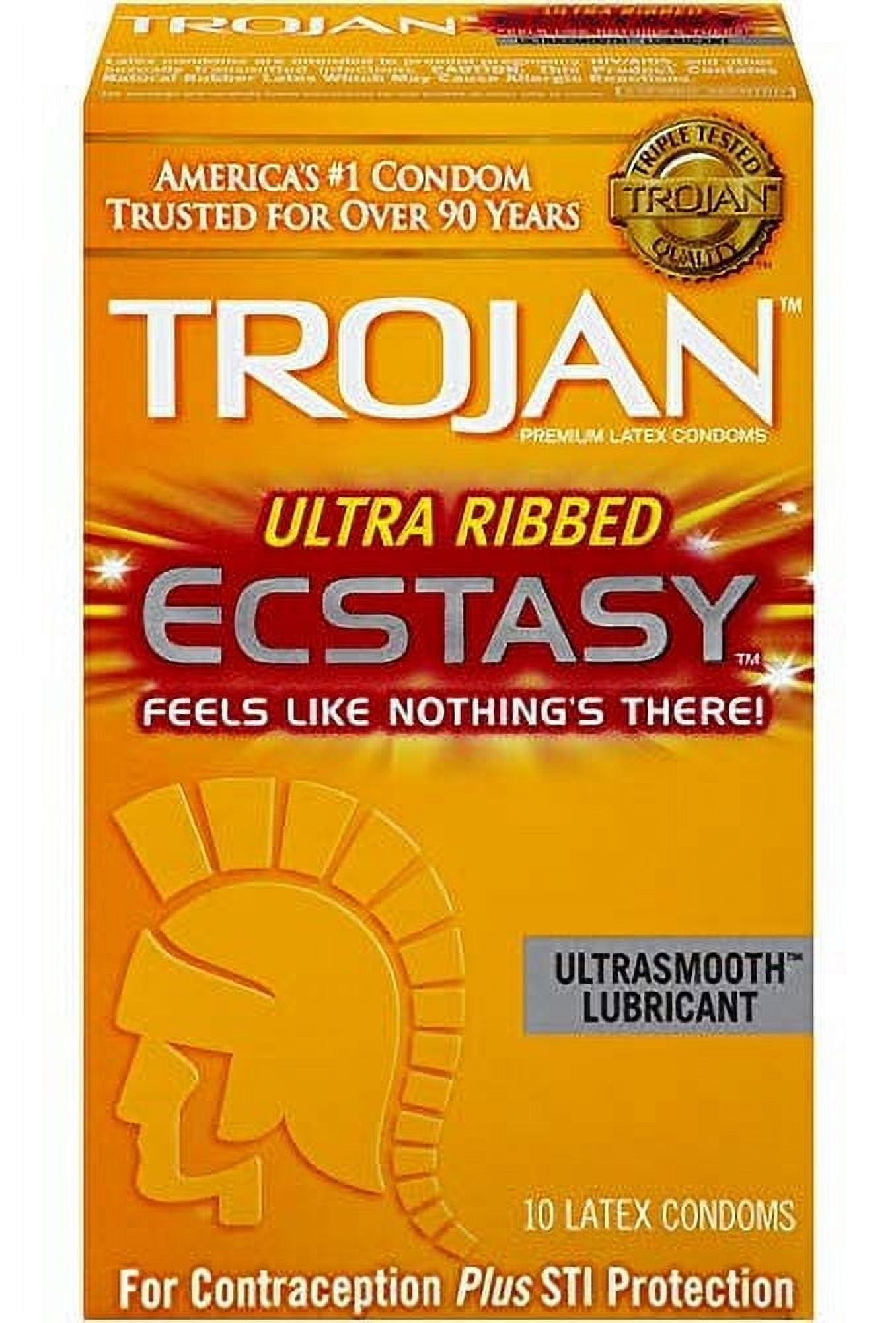 arrow d condoms lubricated ultra ribbed Trojan Ultra Ribbed Premium Latex Lubricated Thin Condoms for Men, 12 Count  HSA/FSA Eligible