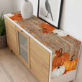 thumbnail image 6 of Orange Pumpkins Fall Table Runner Vintage Autumn Leaves Wooden Thanksgiving Tablerunners 13 x 48 Inch, Table Decorations Tabletop Scarf for Summer Gathering Holiday Farmhouse Kitchen Dining Decor, 6 of 8