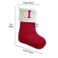 thumbnail image 3 of JeashCHAT 7 Inches Mini Initial Christmas Stocking, Small Embroidered Letter Red Christmas Stocking for Family Holiday Decorations and Xmas Tree Fireplace Hanging Ornament, Xmas Gifts, 3 of 6