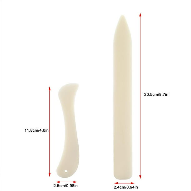 Greensen Bone Folder Tool,2PCS/Set White Bone Folder Paper Creaser Tool