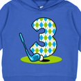 thumbnail image 3 of Inktastic Argyle Golf 3rd Birthday Toddler Hoodie, 3 of 4
