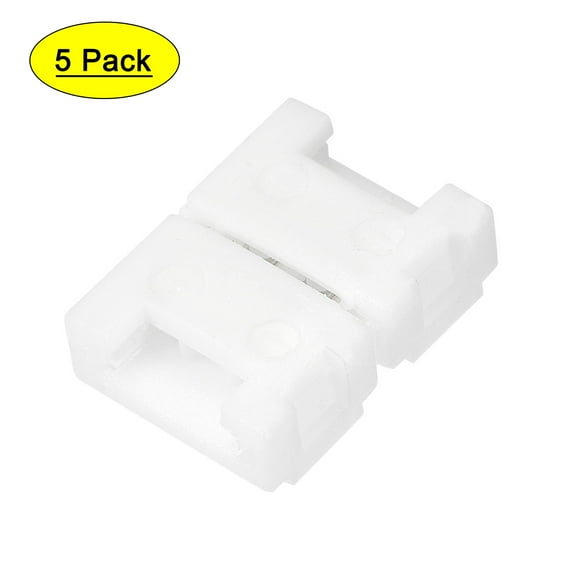 Uxcell 2 Pin 8mm Solderless Gapless LED Strip Light Connector 5Pack