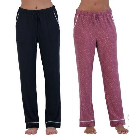 Lucky Brand Ladies' Lounge Pant, 2-pack Small Pink Pack
