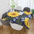 thumbnail image 5 of GZHJMY Sunflower Tablecloth, Rectangle Waterproof Washable Polyester Table Cover for Picnic Dinner Holiday Party Decor, 60 x 120 Inch, 5 of 7
