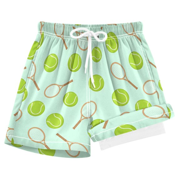 joogoo Tennis Ball Racket Boys Swim Trunks Beach Swimsuit Shorts Boxer 8Y