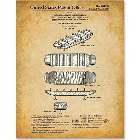 It's a Small World Boat Ride - 11x14 Unframed Patent Print - Great Gift for Disney