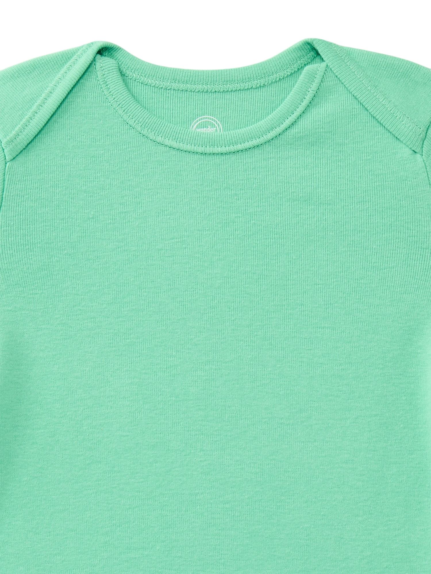 Wonder Nation Baby Boys Bodysuit with Short Sleeves, 3-Pack, Sizes 0-24M