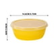 thumbnail image 4 of Cuencos redondos apilables de plástico para almacenar alimentos con tapas herméticas | Recipientes ovales para la frescura | Juego de 4 cuencos de almacenamiento frigorífico duraderos | Organización, 4 of 8