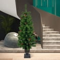thumbnail image 3 of Árbol de Navidad Maylaviu de 1,2 m con guirnalda de luces LED y base de urna dorada, 3 of 4