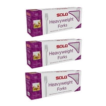Solo Heavyweight Plastic Fork, White, 500-count 3PK