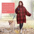 thumbnail image 4 of Red Black Checkerboard Checkered Pattern Wearable Oversized Blanket,Wearable Blanket Hoodie for Adults,Cozy Hooded Blankets with Super Pockets,Super Warm Fuzzy Pullover for Women & Men, 4 of 6
