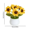 thumbnail image 2 of Hydrangea Artificial Flowers Single Handmade Crocheted Daisy Flower Pot - Multicolored Decorative Flower for Home, Or Gifting (Choose Your Favorite Color) (D), 2 of 5