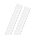 thumbnail image 1 of Tubo plástico transparente de 2 piezas, 23 mm [0.91"] ID x 25 mm [0.98"] OD, tubos redondos de policarbonato rígido de alto impacto [305 mm/12 IN], 1 of 7