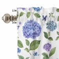 thumbnail image 4 of Retro Purple Curtain Valances Set Hydrangeas Floral Leaf Country Plant Farmhouse Kitchen Curtains 36&nbsp;inch Length Rod Pocket Valance and Tiers 3 Piece Set Small Bedroom Bathroom Laundry Decor, 4 of 9