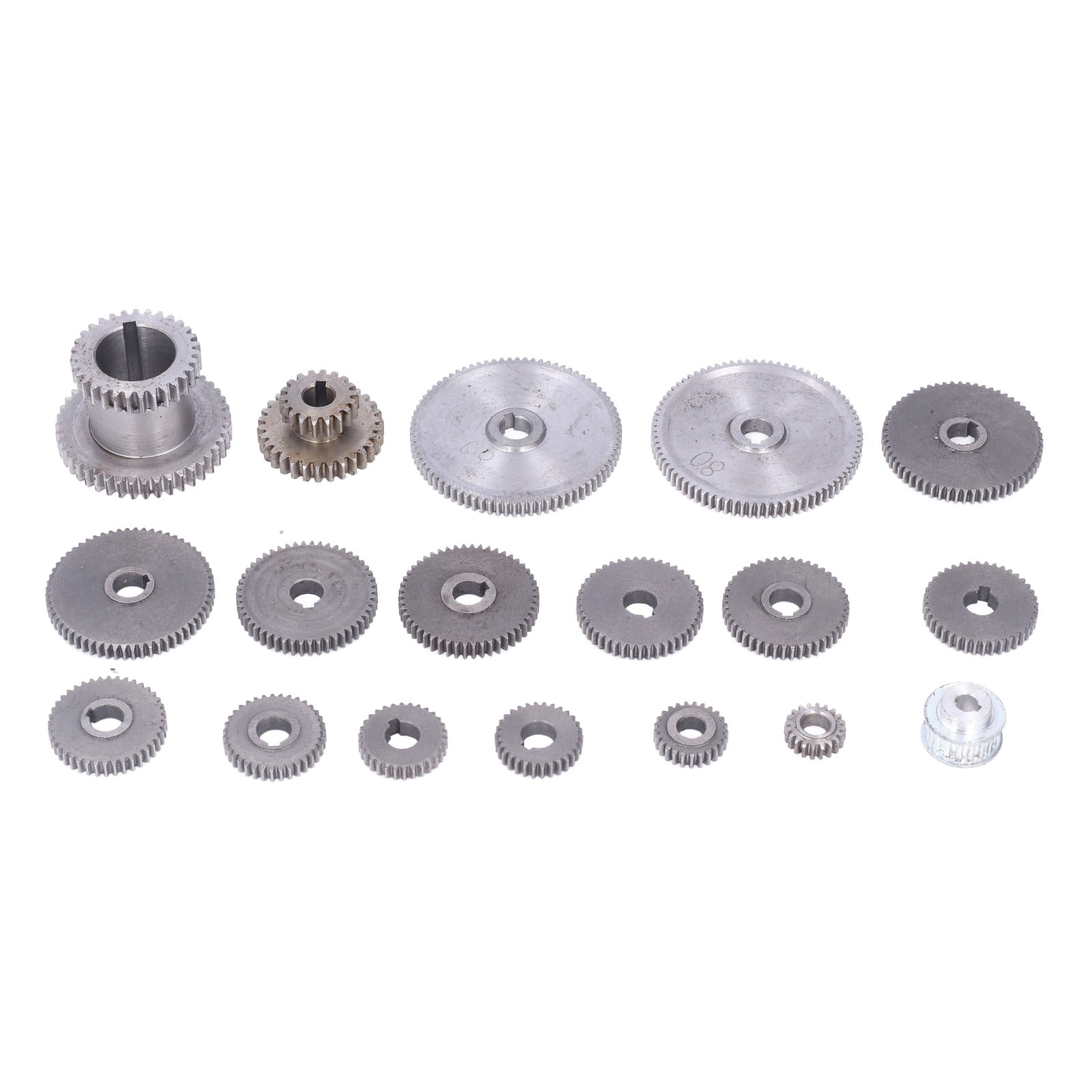Mini Gears Set, Metal Gear Kit Rustproof HT250 Gray Iron With Belt Pulley For Cutting Machine