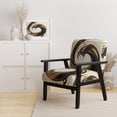 thumbnail image 2 of Designart "Gold Black Spiral Pattern" Upholstered Modern & Contemporary Accent Chair and Abstract Arm Chair - Multiple Color & Pattern, 2 of 7