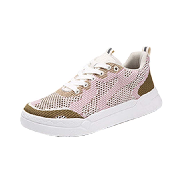 AUDeals Espadrilles Tissées pour Femmes, Chaussures Rétro à Plateforme Tressée avec Confort Léger Décontracté pour la Marche et la Randonnée (Rose, 6)