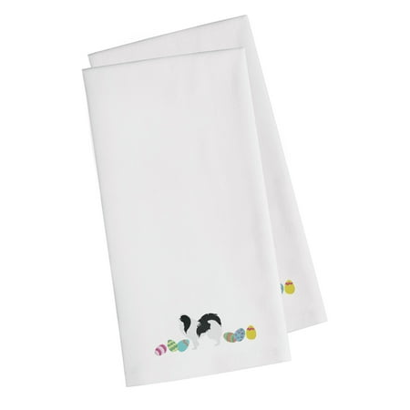 

Carolines Treasures CK1658WHTWE Japanese Chin Easter White Embroidered Towel Set of 2 19 X 25 multicolor