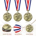thumbnail image 3 of Uxcell Football Events Award Medals with Ribbons, Winner Medals Prizes for Competitions Sports Party Gold, 3 of 7