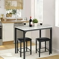 thumbnail image 2 of Giantex 3 Pieces Dining Table Set, Modern Bar Table Set w/2 Bar Stools, Counter Height Table Set for Living Room Restaurant, 2 of 10