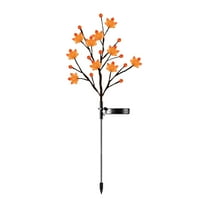 Solar Outdoor Lights Autumn Decoration for Thanksgiving - Maple Leaf and Pumpkin Design, Ground Stake Garden Light, Energy Efficient Solar Powered Lamp for Yard and Patio