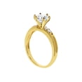 thumbnail image 3 of Precious Stars 14K Yellow Gold 1 1/10ct TGW Round-cut Cubic Zirconia Engagement Ring, 3 of 5