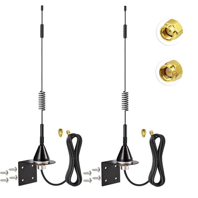 Antena celular Bingfu 4G LTE RP SMA 7dBi Outdoor (paquete de 2)