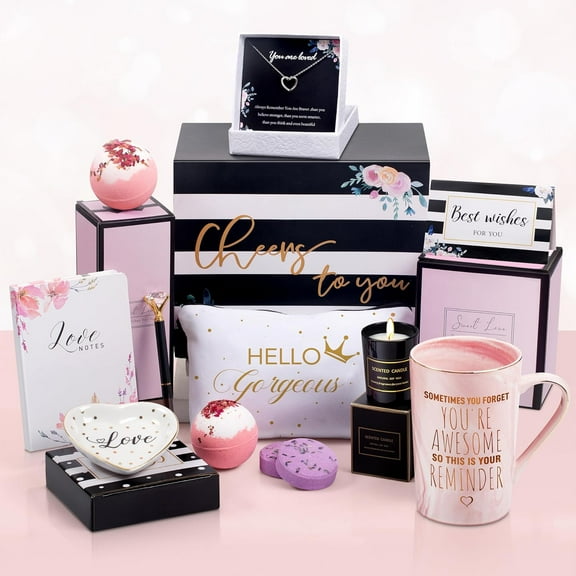 Birthday Gift Basket For Women 11 Unique Birthday Gifts For Her, Mom, Friends Female, Sister, Coworker, Wife, Girlfriend