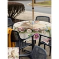 thumbnail image 4 of Easter Cute Bunny Outdoor Tablecloth - 54x54 Inch Square Dining Table Cover, Eggs Spring Daisy Flowers Vintage Waterproof Outdoor Table Cloth with Umbrella Hole & Zipper for Picnic/Patio/Party, 4 of 7