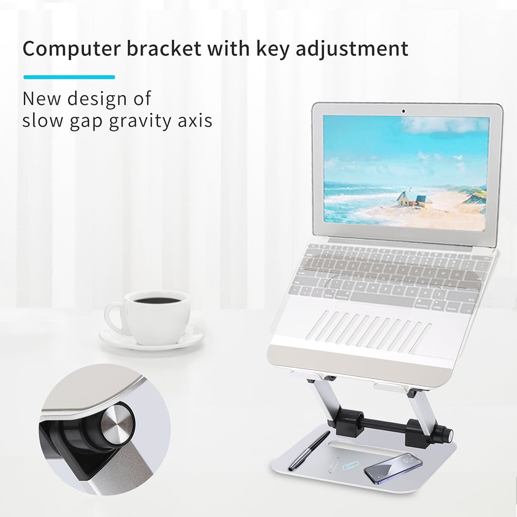 Boneruy Foldable Adjustable Laptop Extension Rack Cooling Holder Notebook Pad Bracket