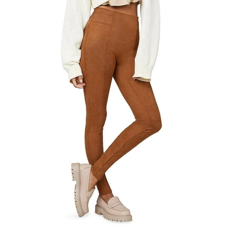 Spanx Womens Faux Suede Pull On Leggings