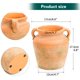 thumbnail image 3 of Sungmor Florero rúst. de cerám. c/ asas, decorat. 7" terracota; jarrón textura cemento p/ deco hogar; macetero p/ flores frescas interior y arreglos de flores secas, 3 of 8