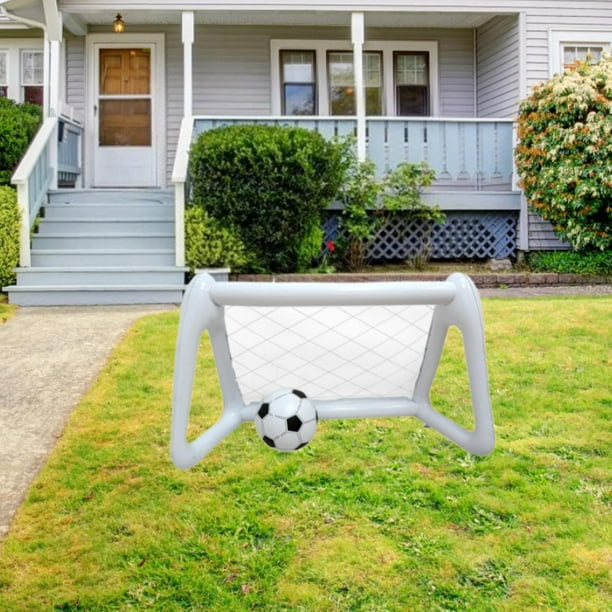 Mini juego de portería de fútbol para niños, Mini red portátil y pelota con balón inflado de PVC para deportes de interior y exterior, entrenamiento,