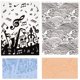 thumbnail image 1 of 2Pcs Embossing Folder Waves Musical Note Plastic Background Embossing Machine Template Vintage Pattern Paper Card Template Stencils for Card Making DIY Scrapbooking Paper Craft Album, 1 of 5
