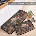 thumbnail image 5 of 2-Piece Kitchen Rugs Set Non-Slip Mats Carpet Floor for Kitchen, Bathroom (19.7"x27.6" & 19.7"x47.2") Santa Eating Cookies, 5 of 7