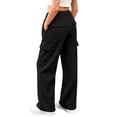 thumbnail image 2 of Busydd Girls Cargo Sweatpants 5-15 Years Solid Color Multi Pocket Casual Pants Comfy Solid Color Elastic Waist Teen Girls Athletic Pants 5-6 Years, 2 of 10