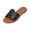Black, variant on Red Sandals for Women Fashion Flat Slide Sandals, Square Open Toe Slip On PU Leather Slides Footwear - Mules Women's Sandals for Beach Shopping Dressy 7.5