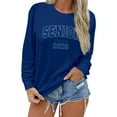 thumbnail image 3 of UJNDER Women's Fall Winter Hoodies Letter Print Round Neck Long Sleeve Casual Comfort Blue XL, 3 of 7