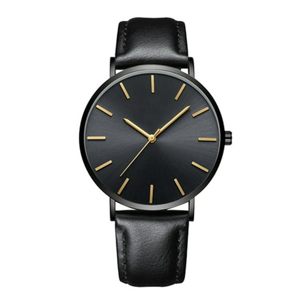 Reloj de cuarzo para hombre, relojes para hombre Betreasure, relojes delgados para hombre y mujer, reloj de cuarzo informal de cuero, reloj informal