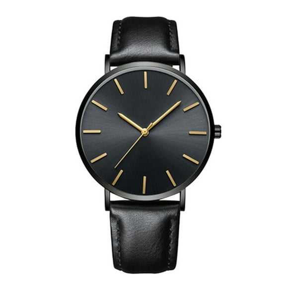 Betreasure Ultra Thin Mens Women Watches Luxury Leather Casual Quartz Watch