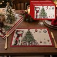 thumbnail image 2 of Dmlowu Christmas Placemats Set of 4, Heat-Resistant Washable Rectangular Table Mats, Christmas Table Decorations for Xmas Dining Home Kitchen Decor, 2 of 8