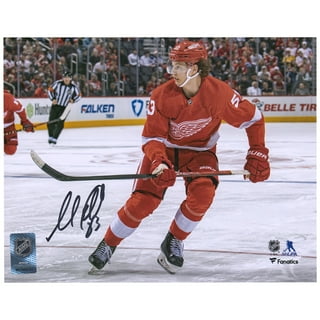 Framed Lucas Raymond Detroit Red Wings Autographed White Adidas Authentic Jersey