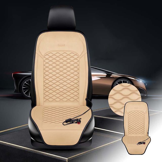 GUANGHONG Fast Heating Car Heated Seat Cushion Comfortable Car Seat Cushion Winter Heating Car Seat Heating Short Heated Seat Cushion 12V Efficient Heating